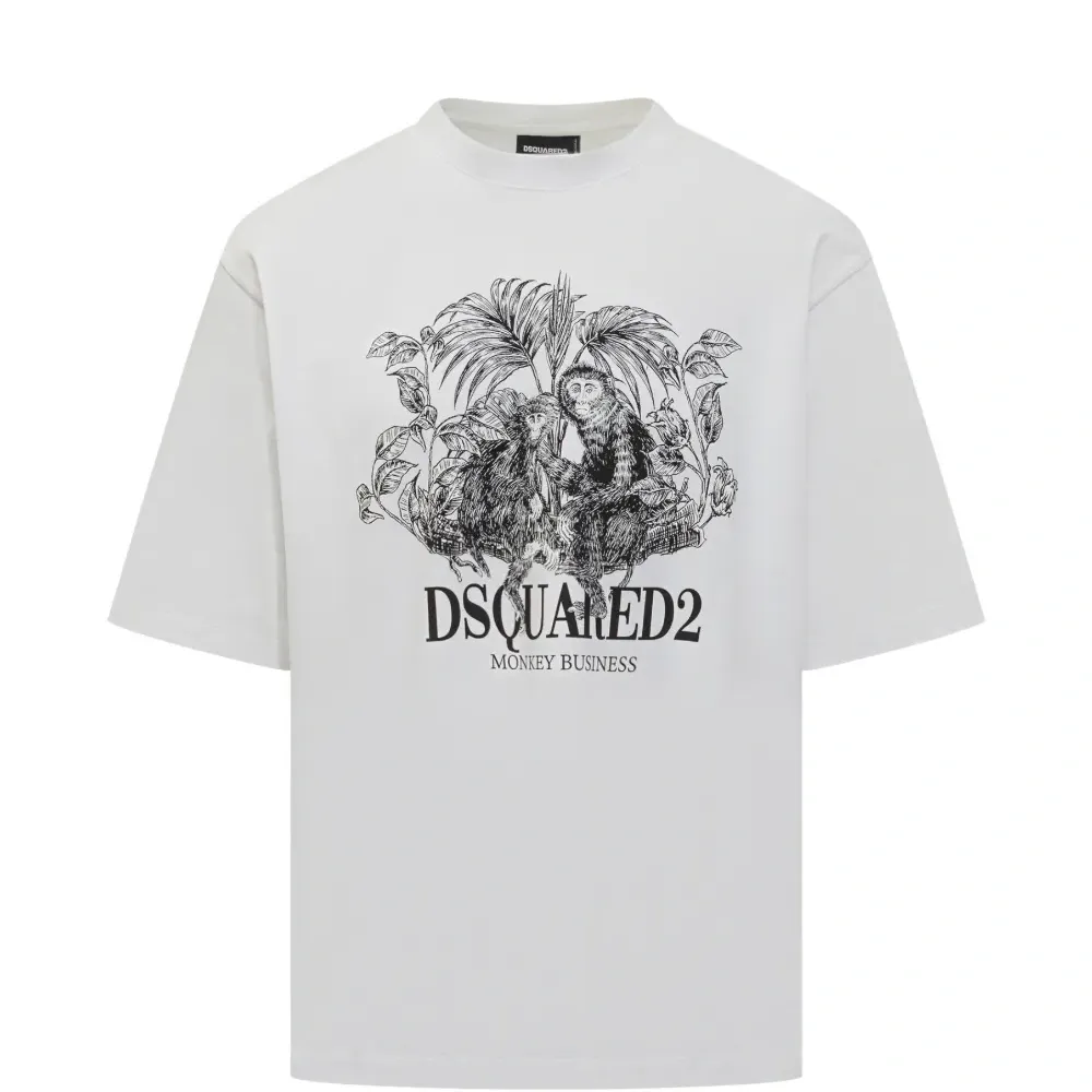 Футболка свободного кроя с принтом