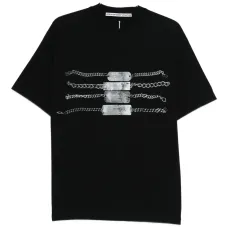 Футболка с принтом в виде цепей