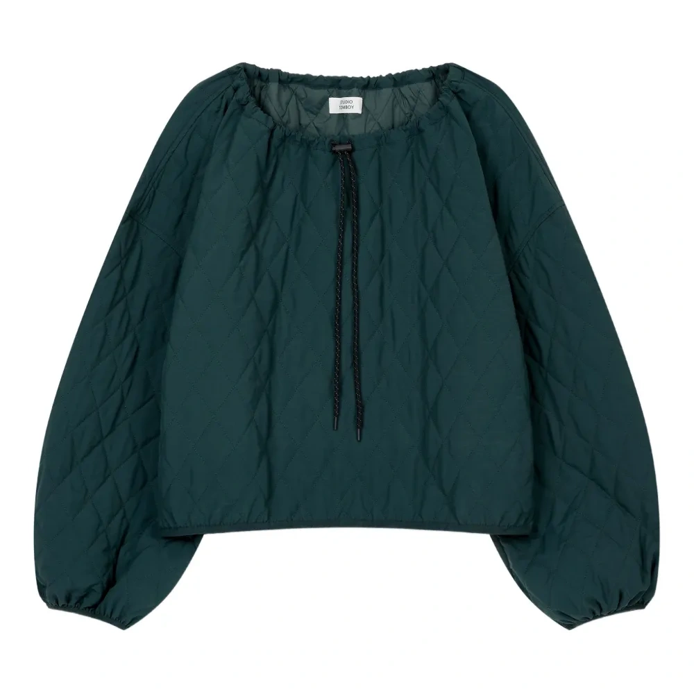 Стеганый топ на завязках на шее