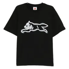 Футболка с изображением бегущей собаки в стиле граффити