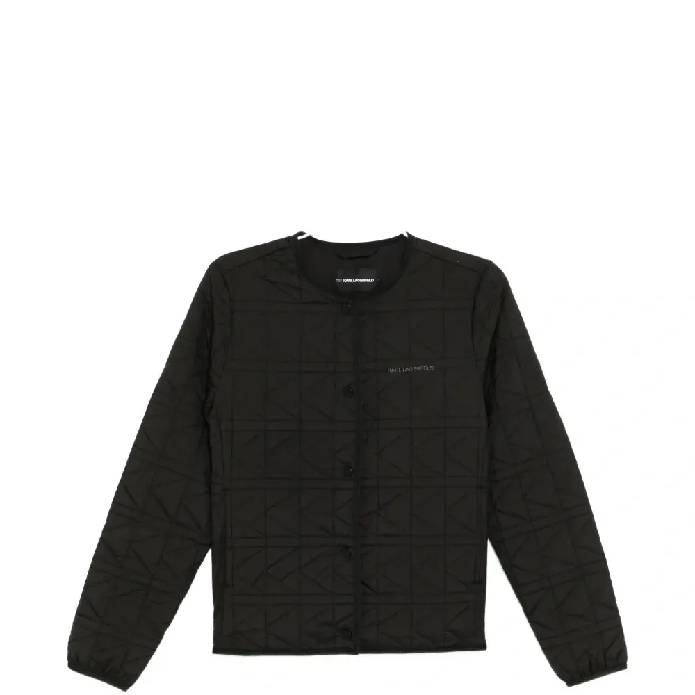 Стеганая куртка с вышитым логотипом