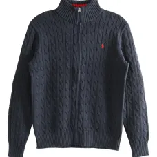 Кофта на молнии с косичками (вязка косичкой)