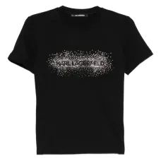 Футболка с круглым вырезом и украшением стразами