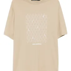 Футболка с круглым вырезом и геометрическим принтом Футболка с круглым вырезом и геометрическим принтом