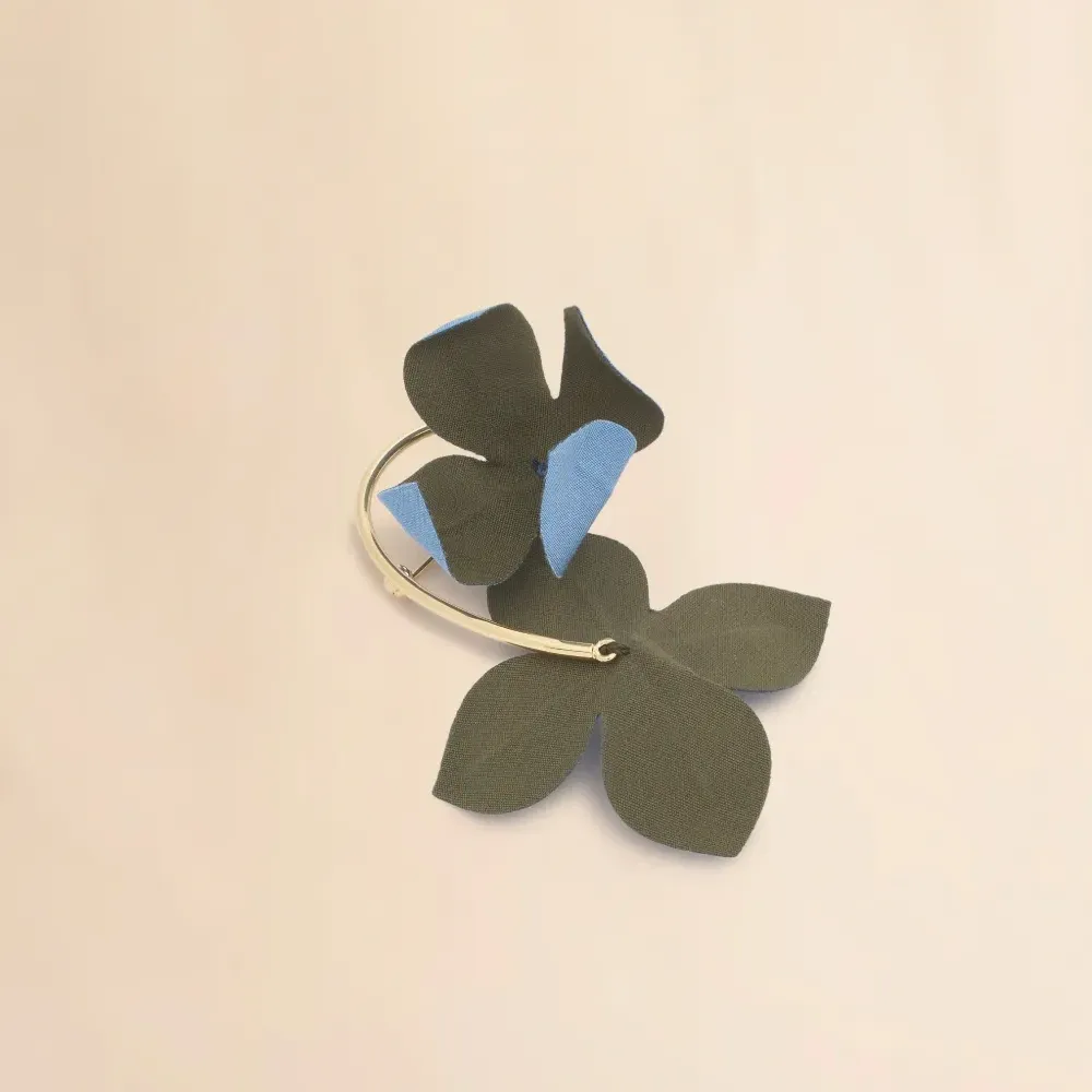Брошь с цветочным декором