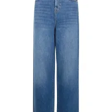 Джинсы с эффектом потертостей и пятью карманами