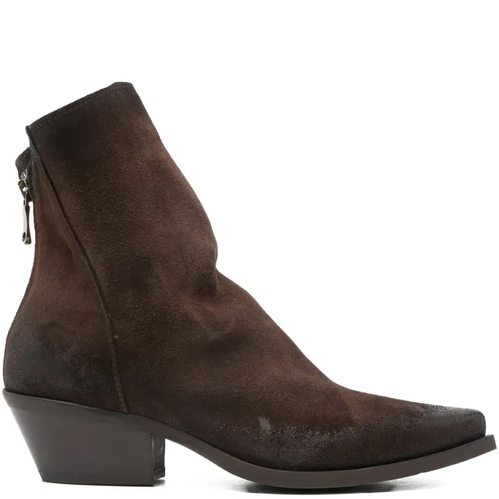 Остроконечные ботинки на молнии