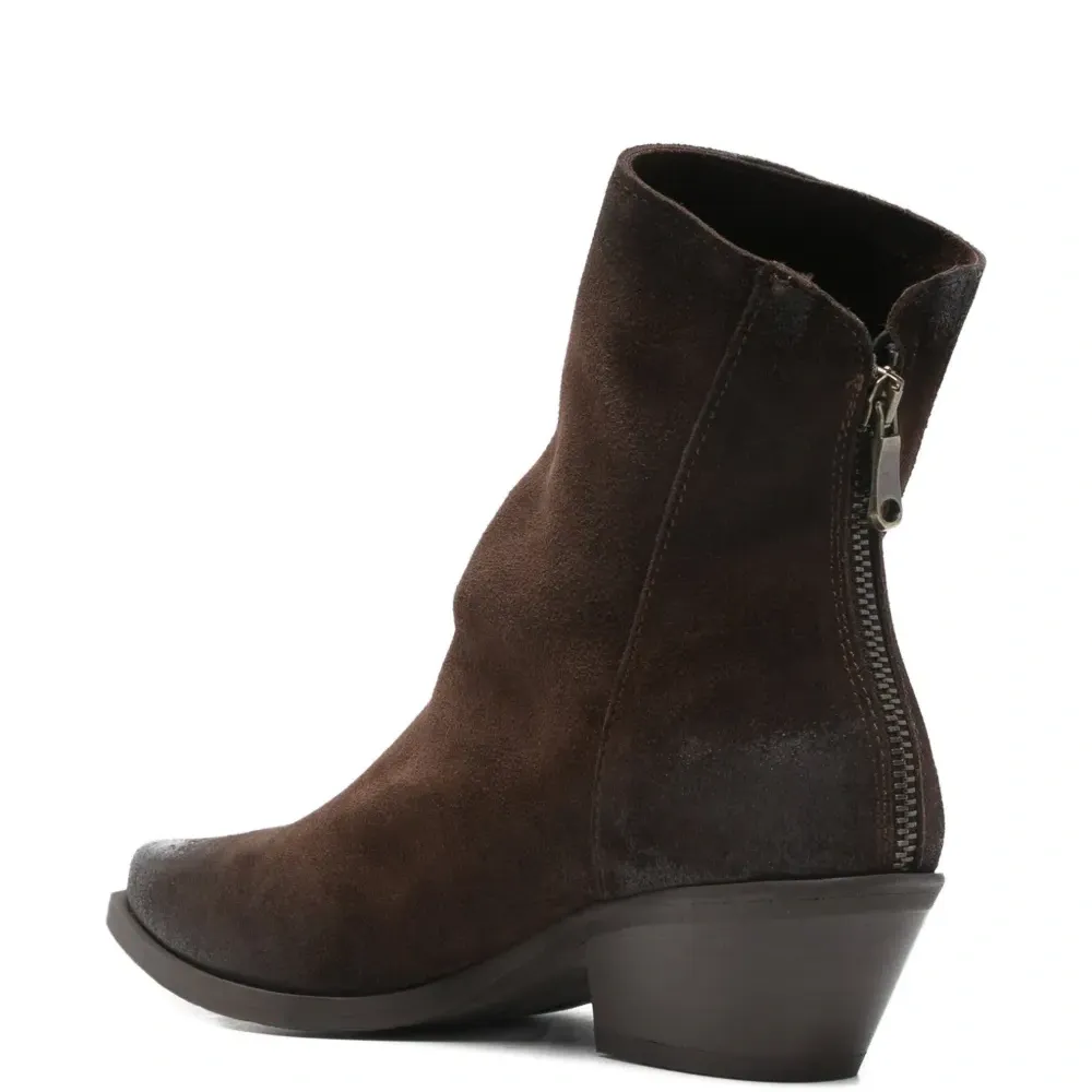 Остроконечные ботинки на молнии