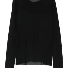 Длиннорукавный топ с круглым вырезом