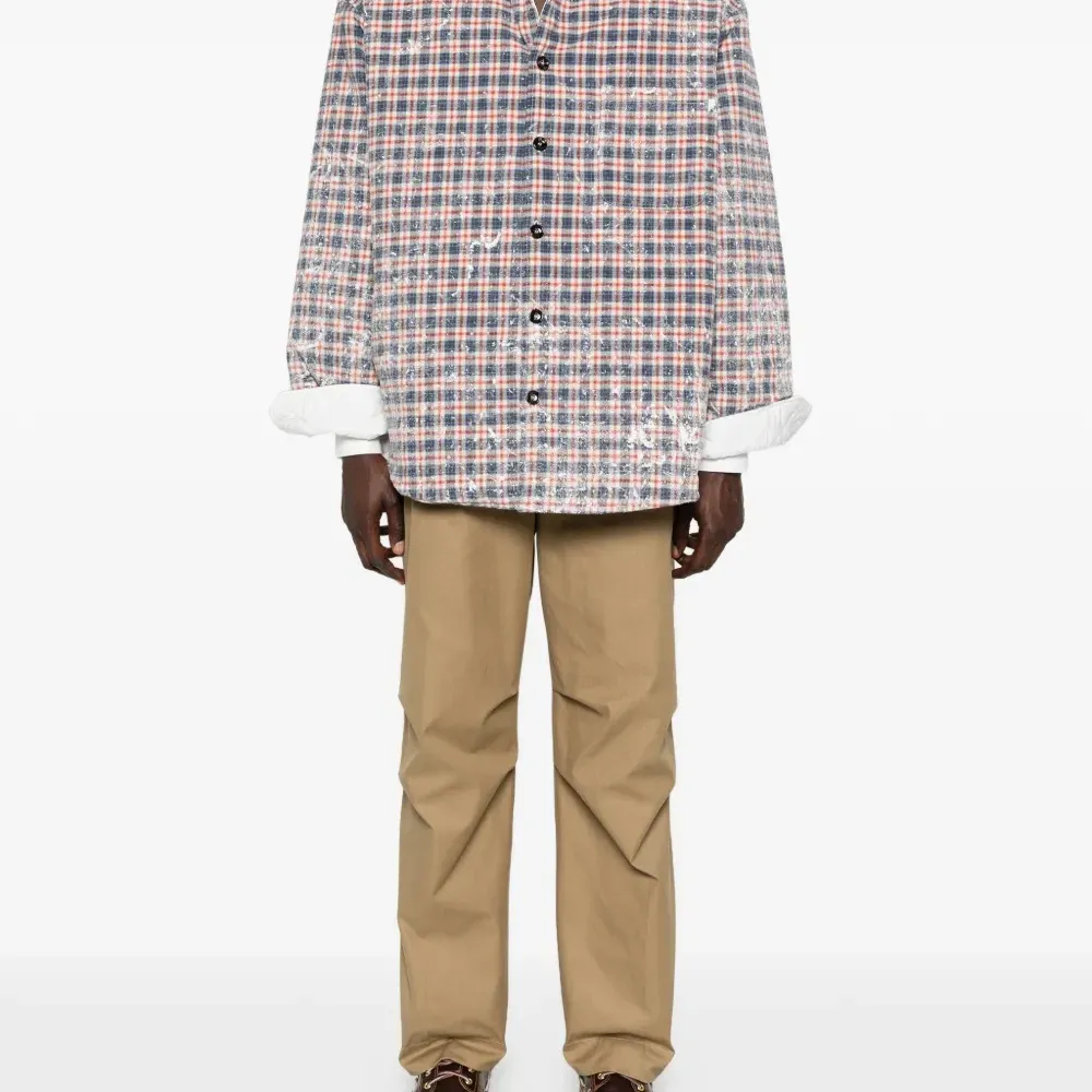 Клетчатая рубашка на пуговицах