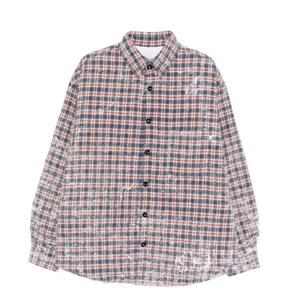 Клетчатая рубашка на пуговицах