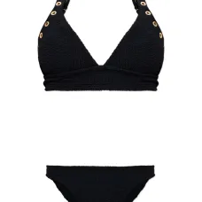 Купальник-бикини Tessa из жатой ткани с люверсами