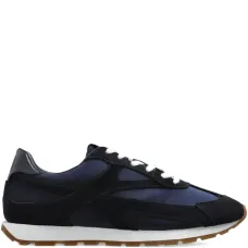 Замшевые кроссовки с панелями и шнуровкой