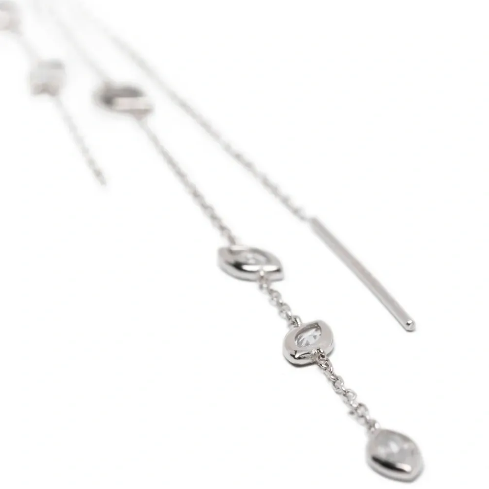 Серьги-подвески с цепочкой Swift 05