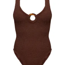 Слитный купальник Celine с эффектом жатки