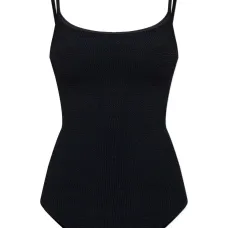 Слитный купальник Pamela с жатым эффектом и хорошей степенью покрытия