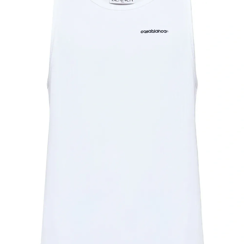 Топ в рубчик с вышитым логотипом