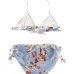Треугольный купальник с цветочным принтом
