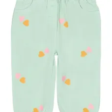 Брюки с вышивкой в виде сердечек Брюки с вышивкой в виде сердечек