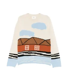Джемпер с круглым вырезом и графическим принтом "дом" Mikkel