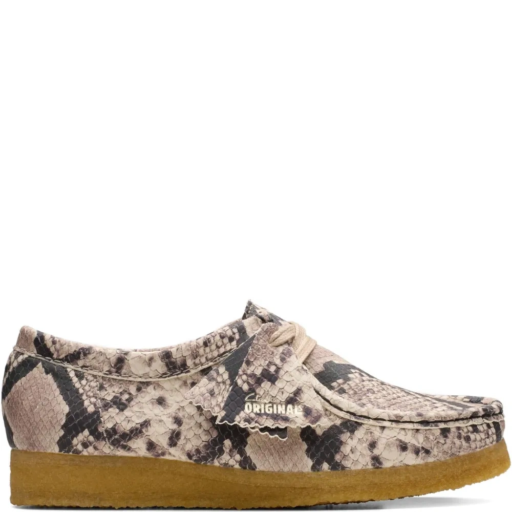 Мокасины Wallabee из кожи змеи