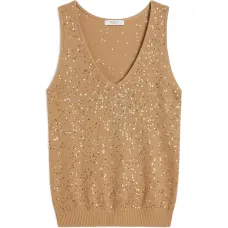 Топ с V-образным вырезом и пайетками от Wkdtempo