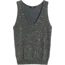 Топ с V-образным вырезом и пайетками от Wkdtempo