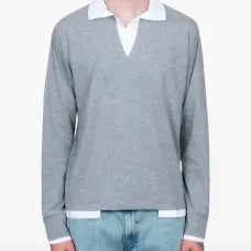 Поло Luis с длинными рукавами и V-образным вырезом