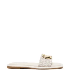 Шлёпанцы из кожи с логотипом