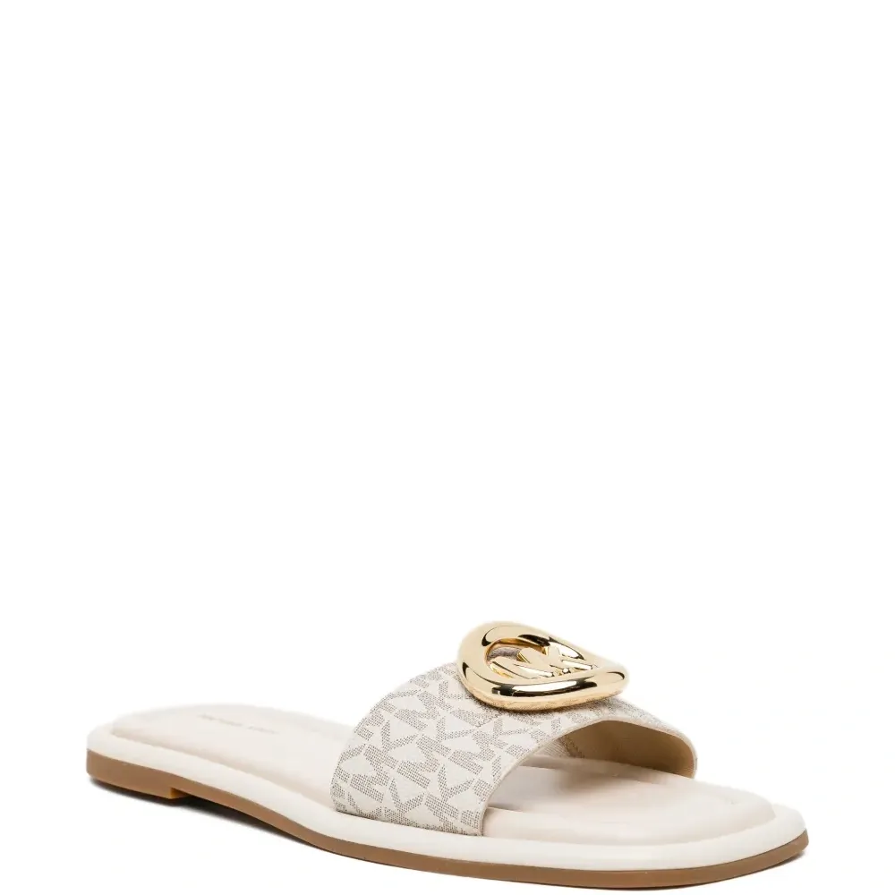 Шлёпанцы из кожи с логотипом