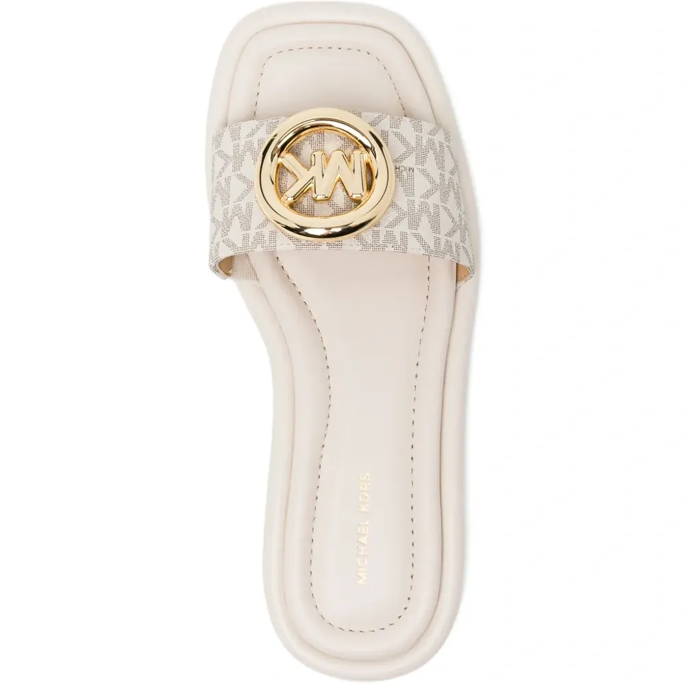 Шлёпанцы из кожи с логотипом