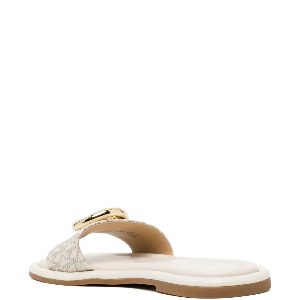 Шлёпанцы из кожи с логотипом