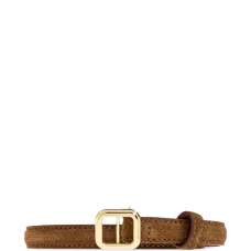 Узкий ремень Georgia из телячьей замши с пряжкой Узкий ремень Georgia из телячьей замши с пряжкой