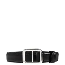 Ремень Georgia Slim из телячьей кожи с серебристой пряжкой