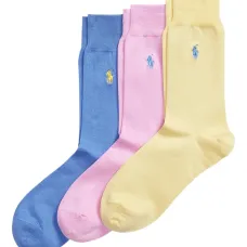 Вышитые ребристые носки (набор из трёх пар)