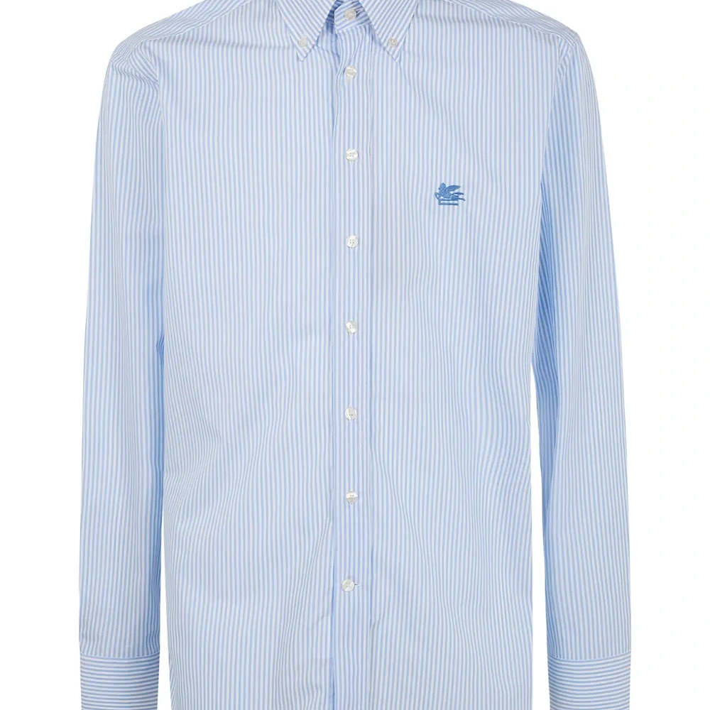 Рубашка с полосатым узором и логотипом