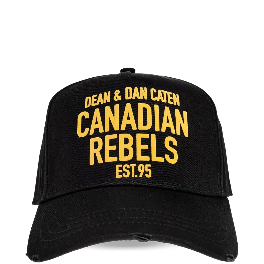 Бейсболка с принтом и эффектом потертости