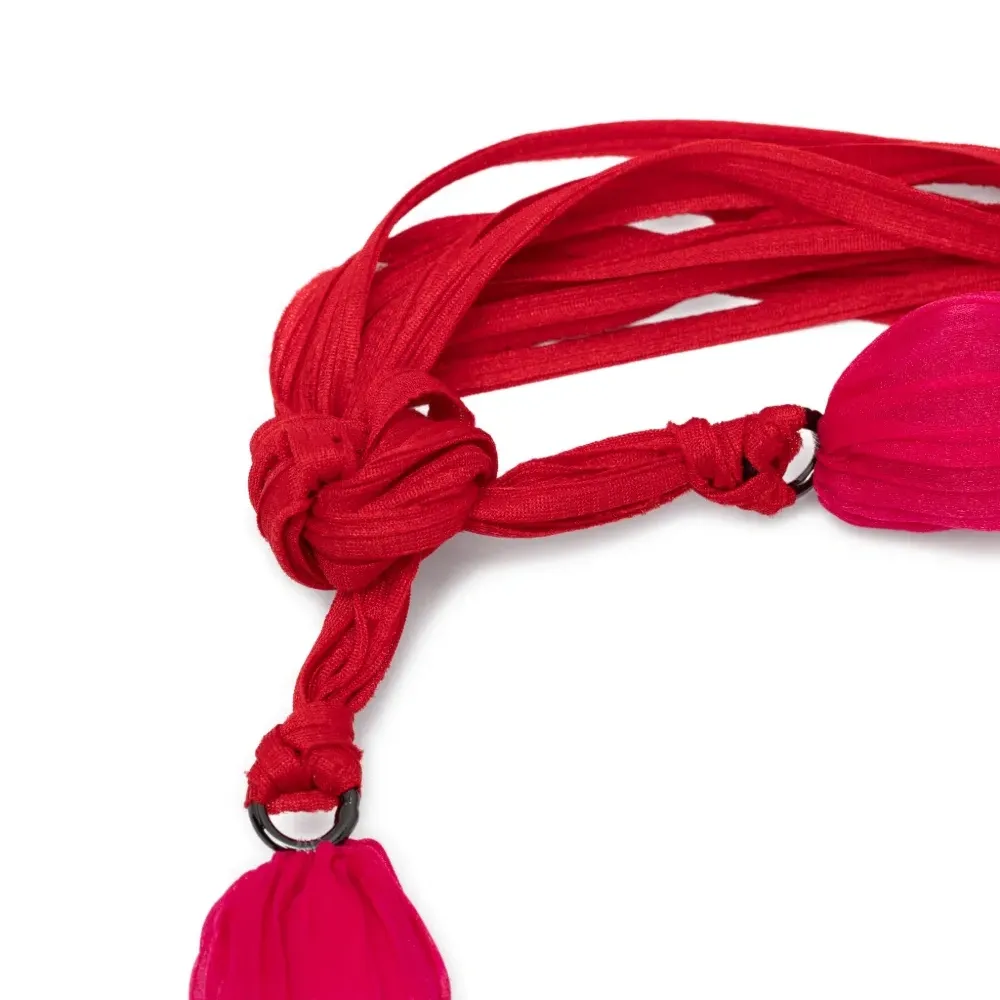 Ожерелье в технике шибори