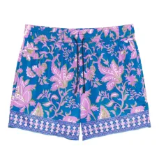 Плавательные шорты с отделкой цветочным принтом