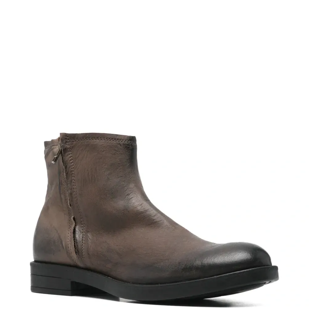 Кожаные ботинки на молнии