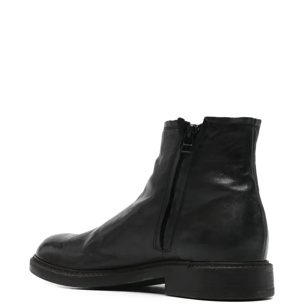 Кожаные ботинки на молнии