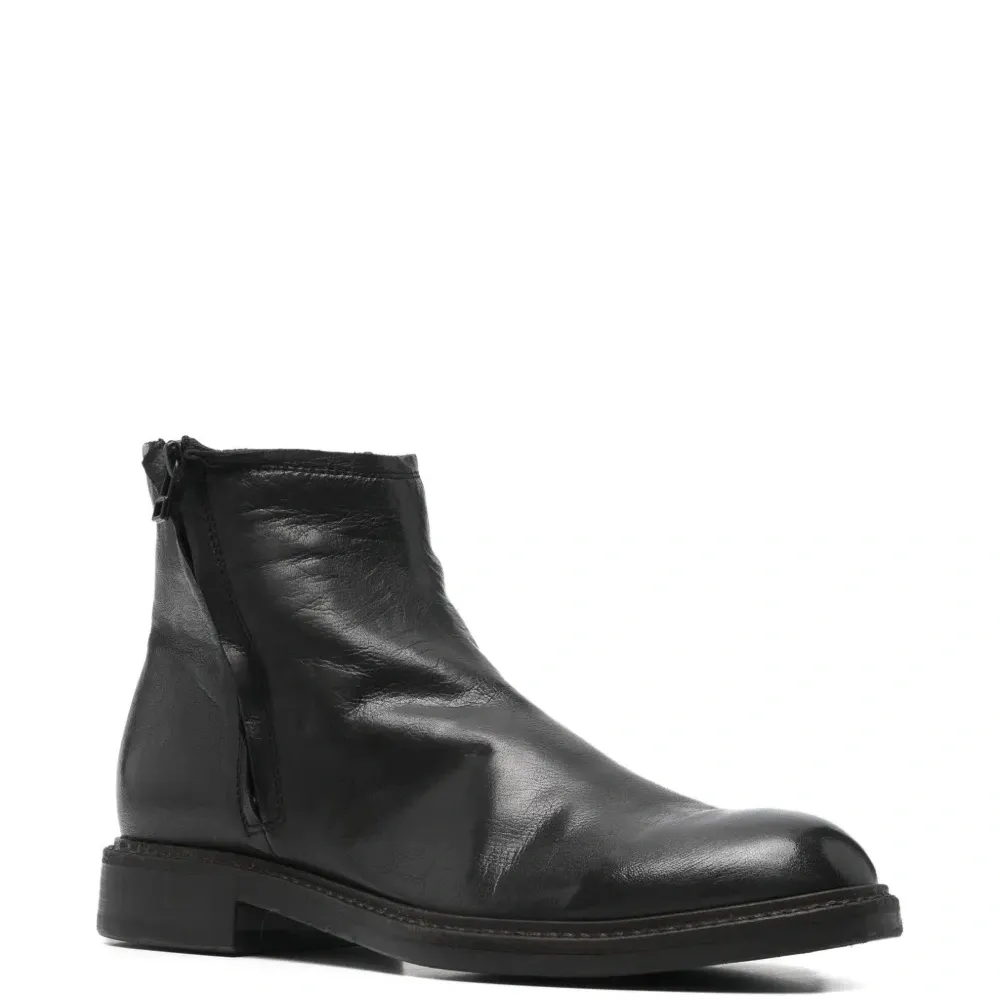 Кожаные ботинки на молнии