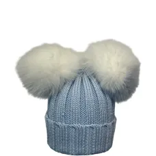 Шапка бини с помпоном