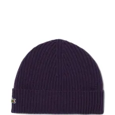 Шапка бини в рубчик с нашивкой-логотипом Шапка бини в рубчик с нашивкой-логотипом