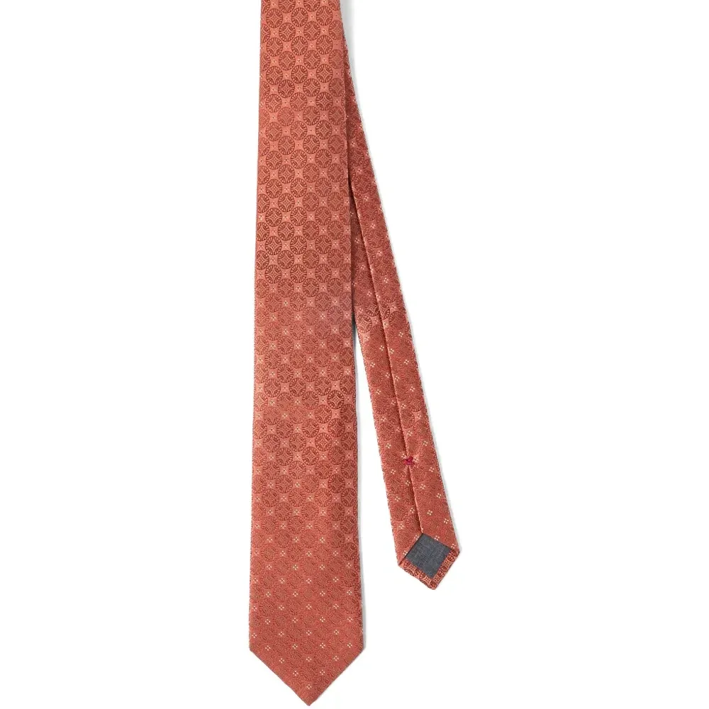Шелковый галстук с геометрическим узором