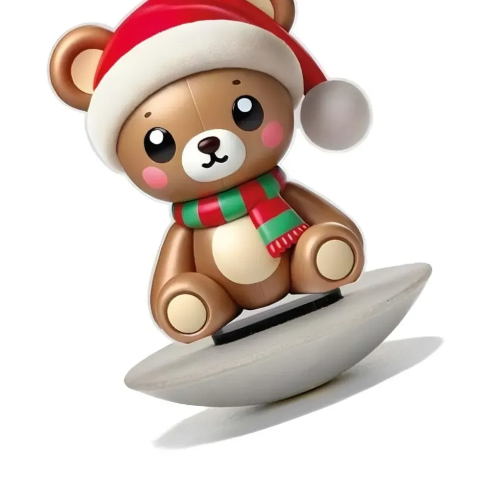 Фигурка медведя в шапке Санты