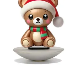 Фигурка медведя в шапке Санты