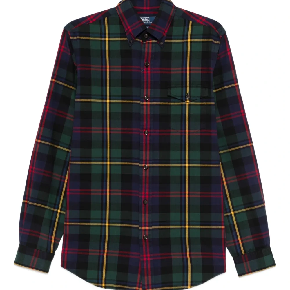 Рубашка в клетку с карманом