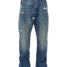 Джинсы P011 с эффектом потертостей