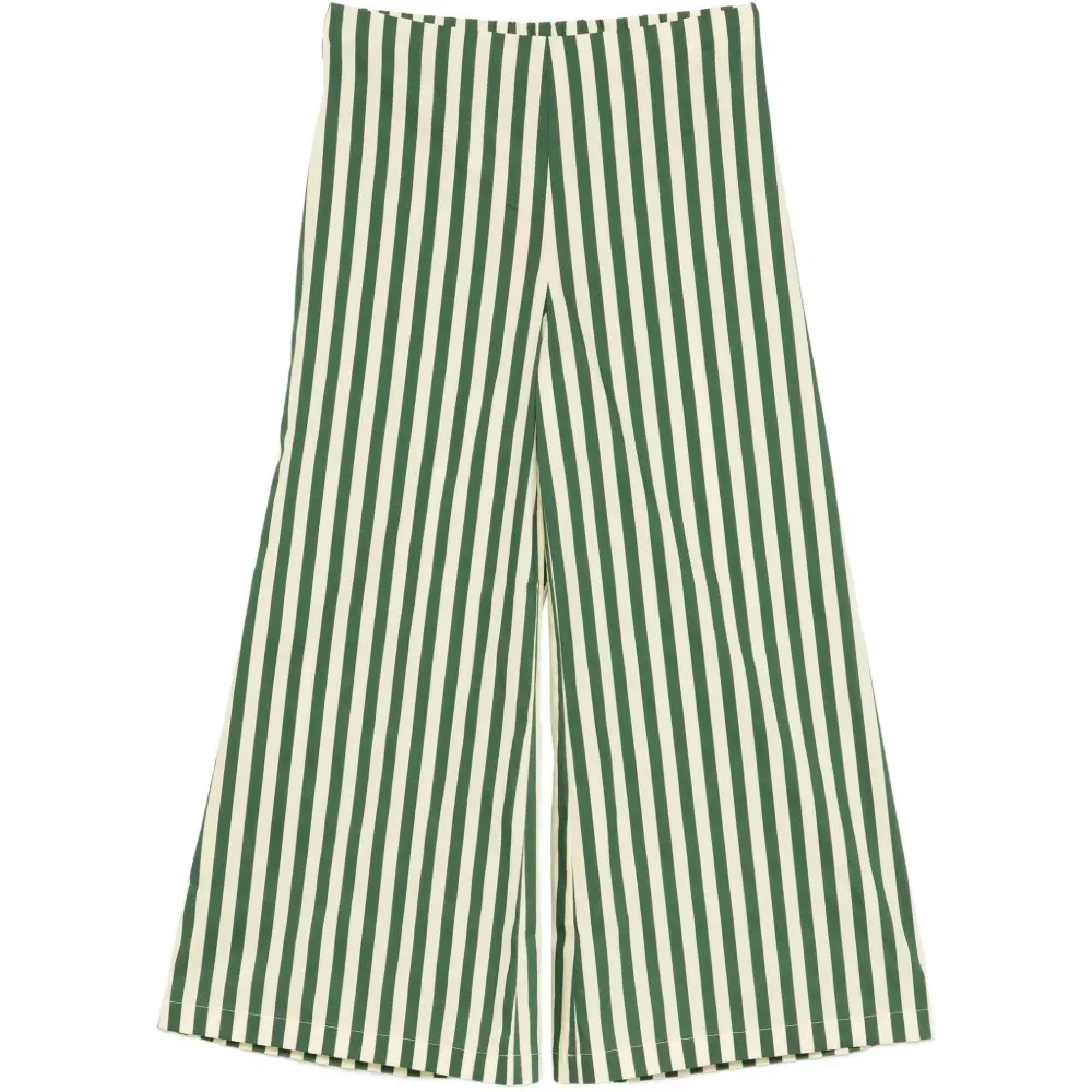 Брюки из полосатого поплина